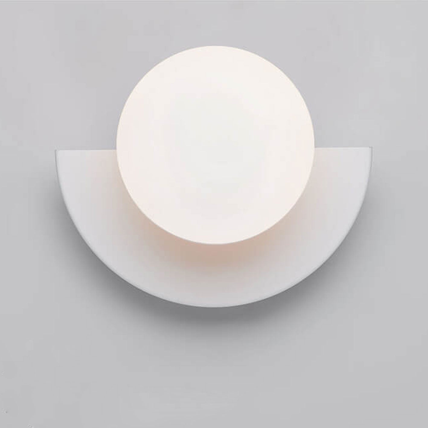 Modern Minimalist Colorful Glass Sphere Semicircle 1-Light Wall Sconce Lamp