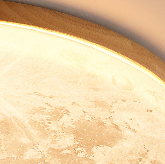 Nordic Minimalist Round Moon Design LED Flush Mount Ceiling Lamp-Orizon Depot