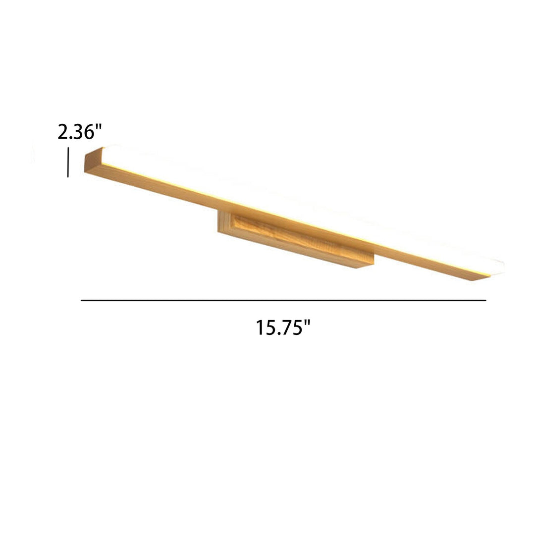 Nordic Minimalist Log Wood Strip LED Vanity Wall Sconce Lamp-Orizon Depot