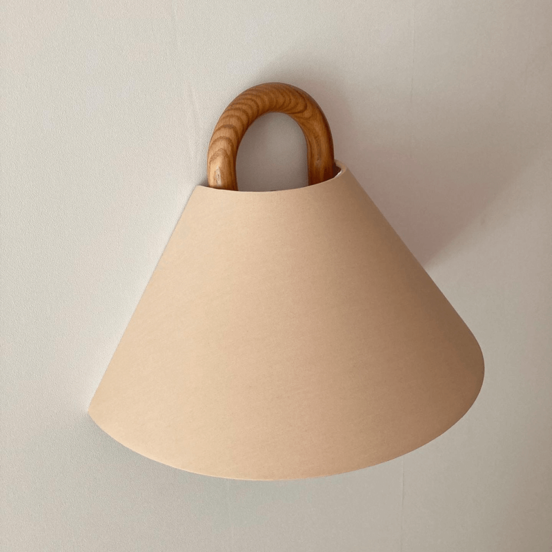 Modern Original Wooden Pleated Semi-Circle 1-Light Wall Sconce Lamp-Orizon Depot