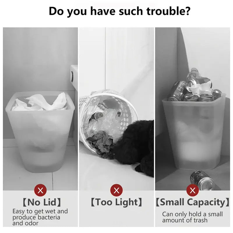 15L Stylish Odour-Sealing Trash Can with Elevated Legs | Modern Waste Bin for Kitchen, Living Room & Bathroom-Orizon Depot