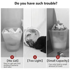 15L Stylish Odour-Sealing Trash Can with Elevated Legs | Modern Waste Bin for Kitchen, Living Room & Bathroom-Orizon Depot