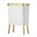15L Stylish Odour-Sealing Trash Can with Elevated Legs | Modern Waste Bin for Kitchen, Living Room & Bathroom-Orizon Depot