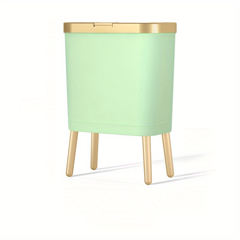 15L Stylish Odour-Sealing Trash Can with Elevated Legs | Modern Waste Bin for Kitchen, Living Room & Bathroom-Orizon Depot