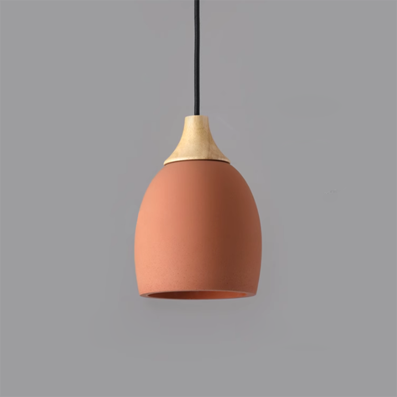 Minimalist Style Cement Dome 1-Light Pendant Lamp-Orizon Depot