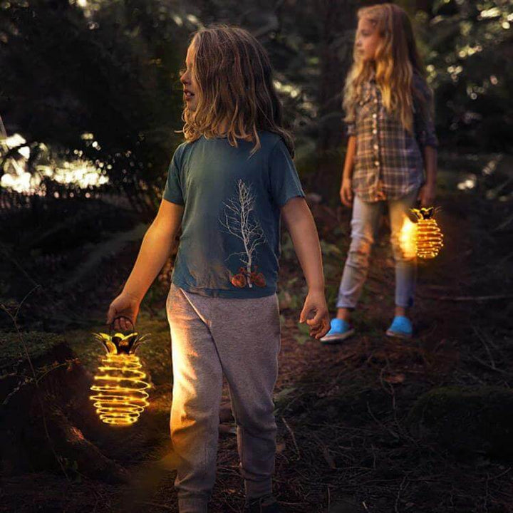 Solar Pineapple Iron Lantern LED Copper Wire Outdoor Waterproof Garden Decorative Hanging Lamp-Orizon Depot