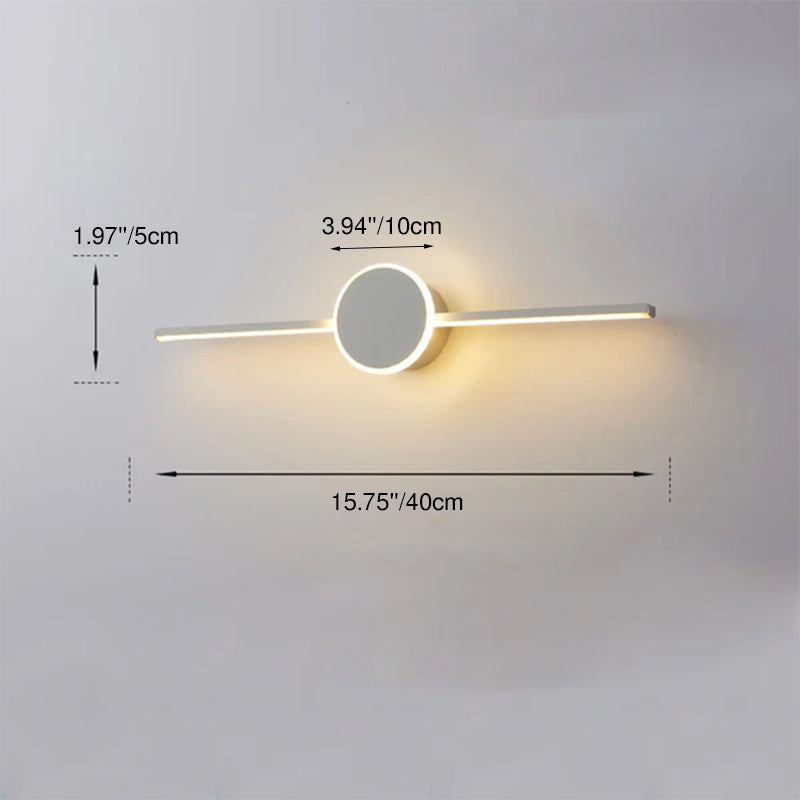 Nordic Minimalist Long Disc LED Vanity Light Wall Sconce Light-Orizon Depot