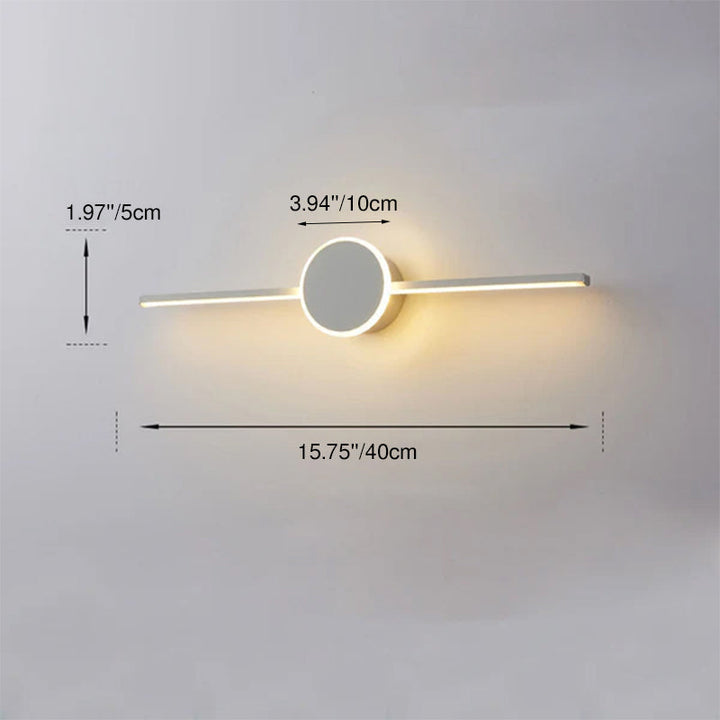 Nordic Minimalist Long Disc LED Vanity Light Wall Sconce Light-Orizon Depot