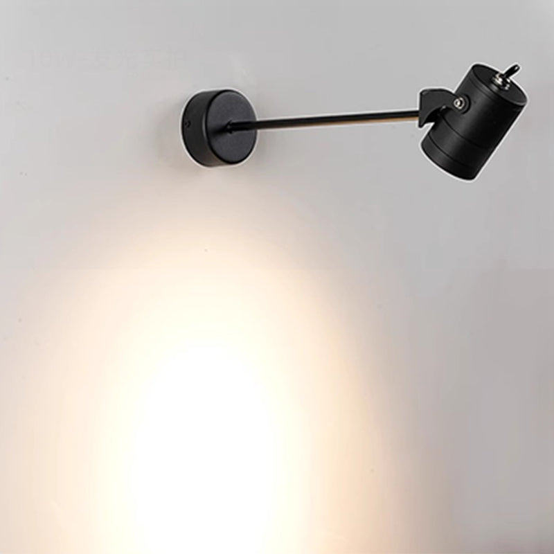 Modern Minimalist Waterproof Aluminum Adjustable Cylinder LED Outdoor Wall Sconce