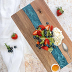 Acacia Wood Resin River Cutting Board | Charcuterie & Cheese Serving Platter-Orizon Depot