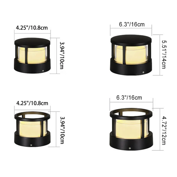 Industrial Waterproof Aluminum Tube LED Outdoor Lawn Landscape Light-Orizon Depot