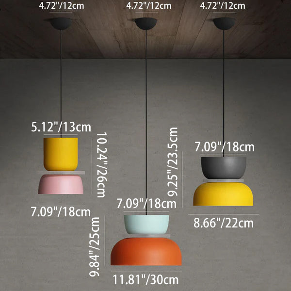 Nordic Colorful Macaron 1-Light LED Pendant Lamp-Orizon Depot