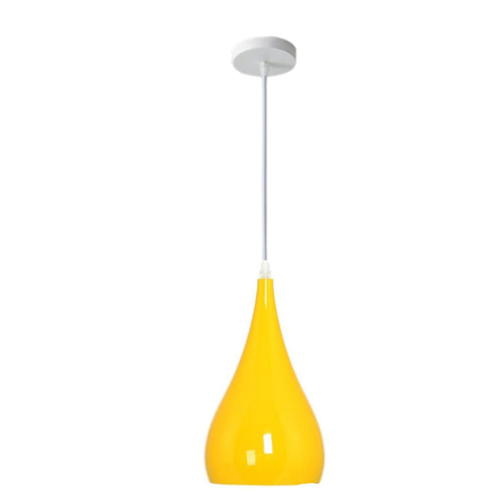 Contemporary Nordic Iron Wood Aluminum Gourd Water Drop 1-Light Hanging Lamp For Dining Room-Orizon Depot