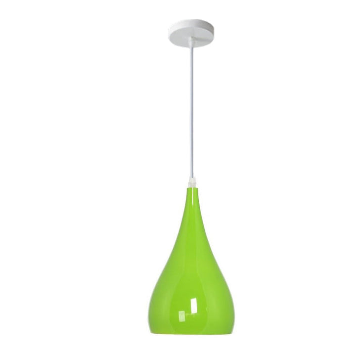 Contemporary Nordic Iron Wood Aluminum Gourd Water Drop 1-Light Hanging Lamp For Dining Room-Orizon Depot