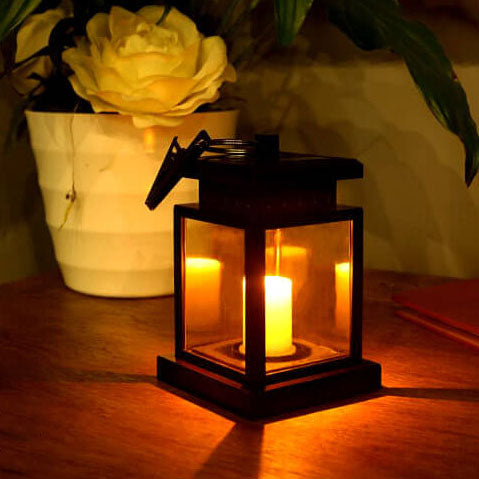Solar Retro Candle Lantern LED Outdoor Hanging Lamp-Orizon Depot