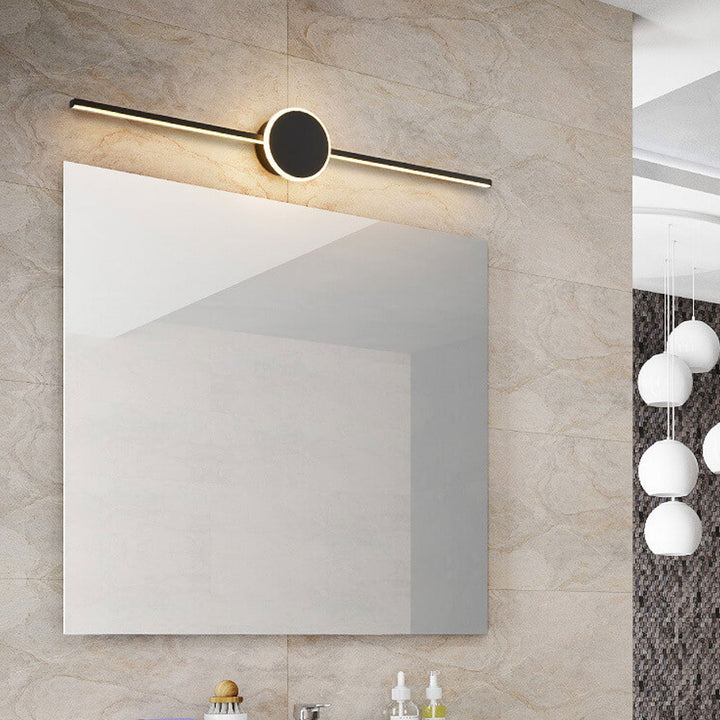 Nordic Minimalist Long Disc LED Vanity Light Wall Sconce Light-Orizon Depot