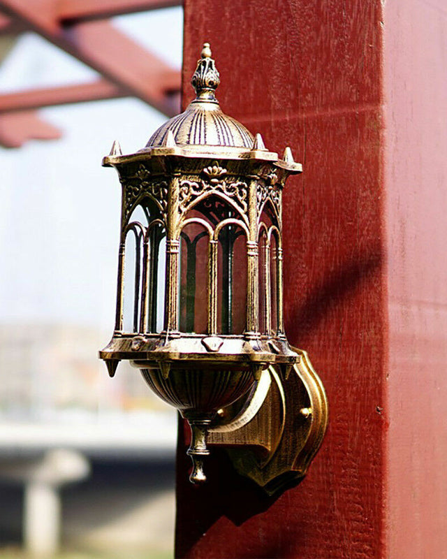 Antique Gold Outdoor Wall Light Fixture for Elegant Exteriors-Orizon Depot