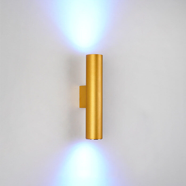 Minimalist Aluminum Cylindrical 2-Light Wall Sconce Lamp-Orizon Depot