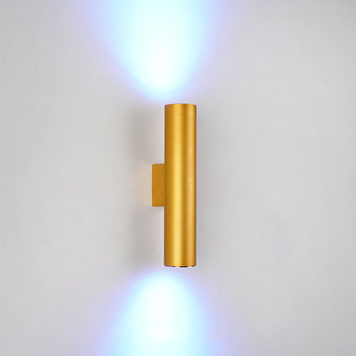 Minimalist Aluminum Cylindrical 2-Light Wall Sconce Lamp-Orizon Depot