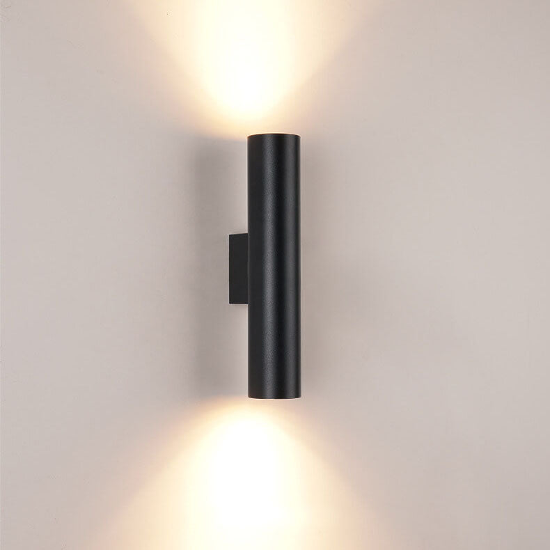 Minimalist Aluminum Cylindrical 2-Light Wall Sconce Lamp-Orizon Depot