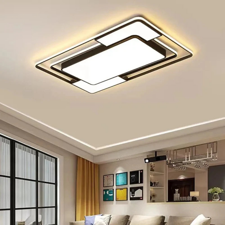Remote-Controlled LED Ceiling Light | Contemporary Geometric Style