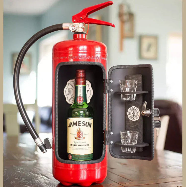 Discreet Fire Extinguisher with Hidden Drink Compartment