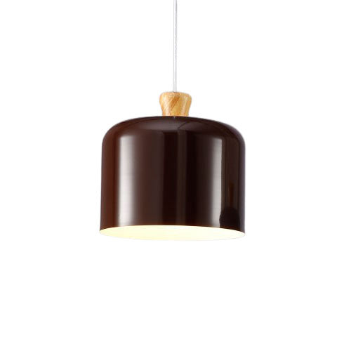 Modern Macaron Cylinder Style Aluminum 1-Light Pendant Lamp-Orizon Depot