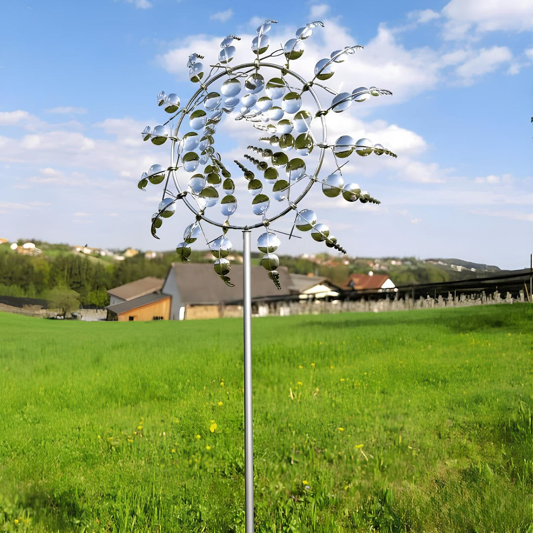 Unique and Enchanting Metal Windmill for Garden Decor-Orizon Depot