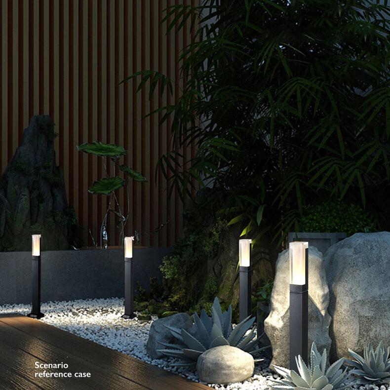 Modern Acrylic LED Column Lawn Light – Waterproof Outdoor Garden Lamp-Orizon Depot