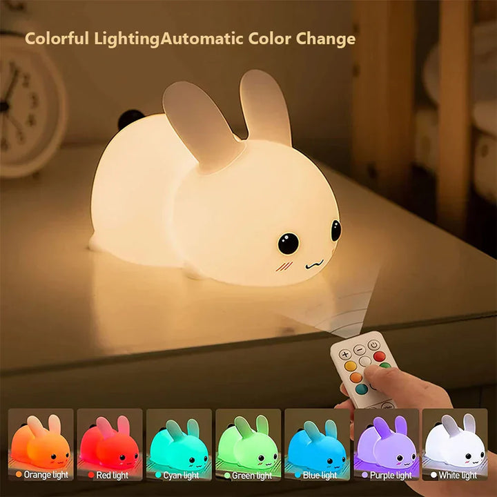 Charming Rabbit Night Light for Kids' Rooms and Nursery Decor-Orizon Depot