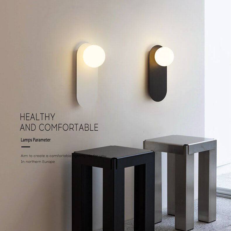 Nordic Style Glass Ring Base 1-Light Wall Sconce Lamp-Orizon Depot