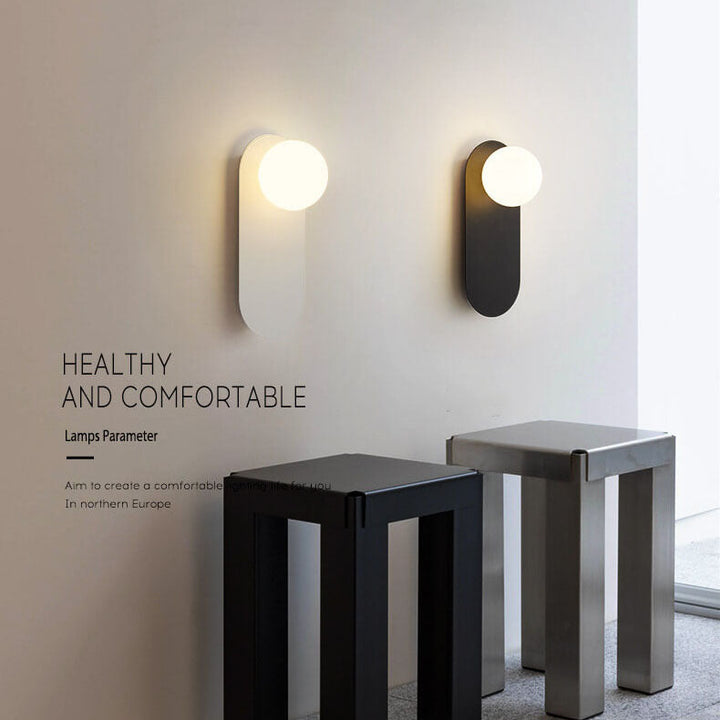 Nordic Style Glass Ring Base 1-Light Wall Sconce Lamp-Orizon Depot