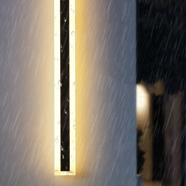 Minimalist Elongated Bar LED Wall Light Waterproof Acrylic Outdoor Fixture-Orizon Depot