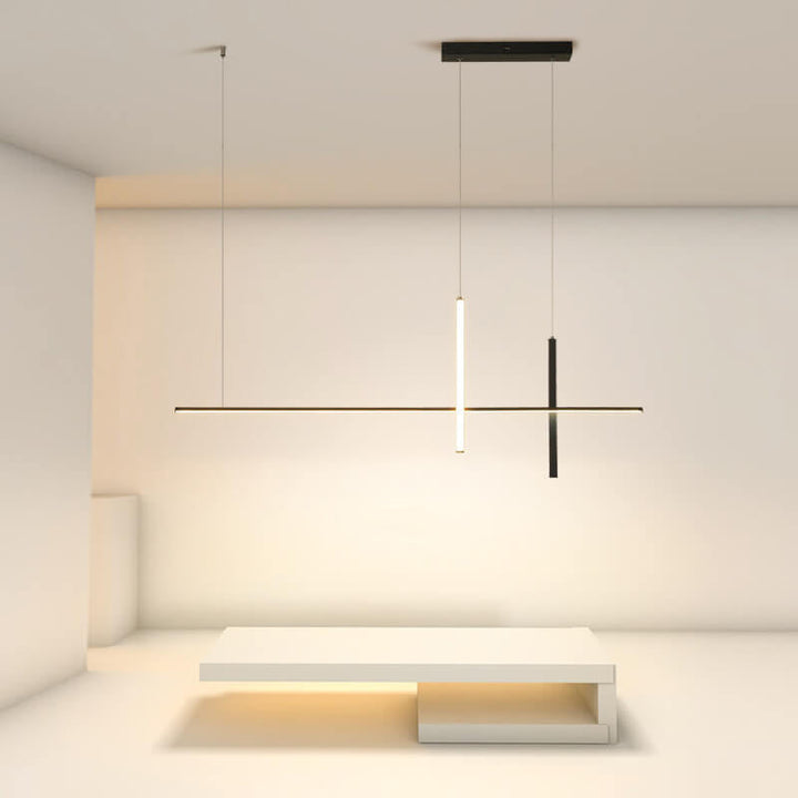 Minimalist Modern Long Linear LED Chandelier-Orizon Depot