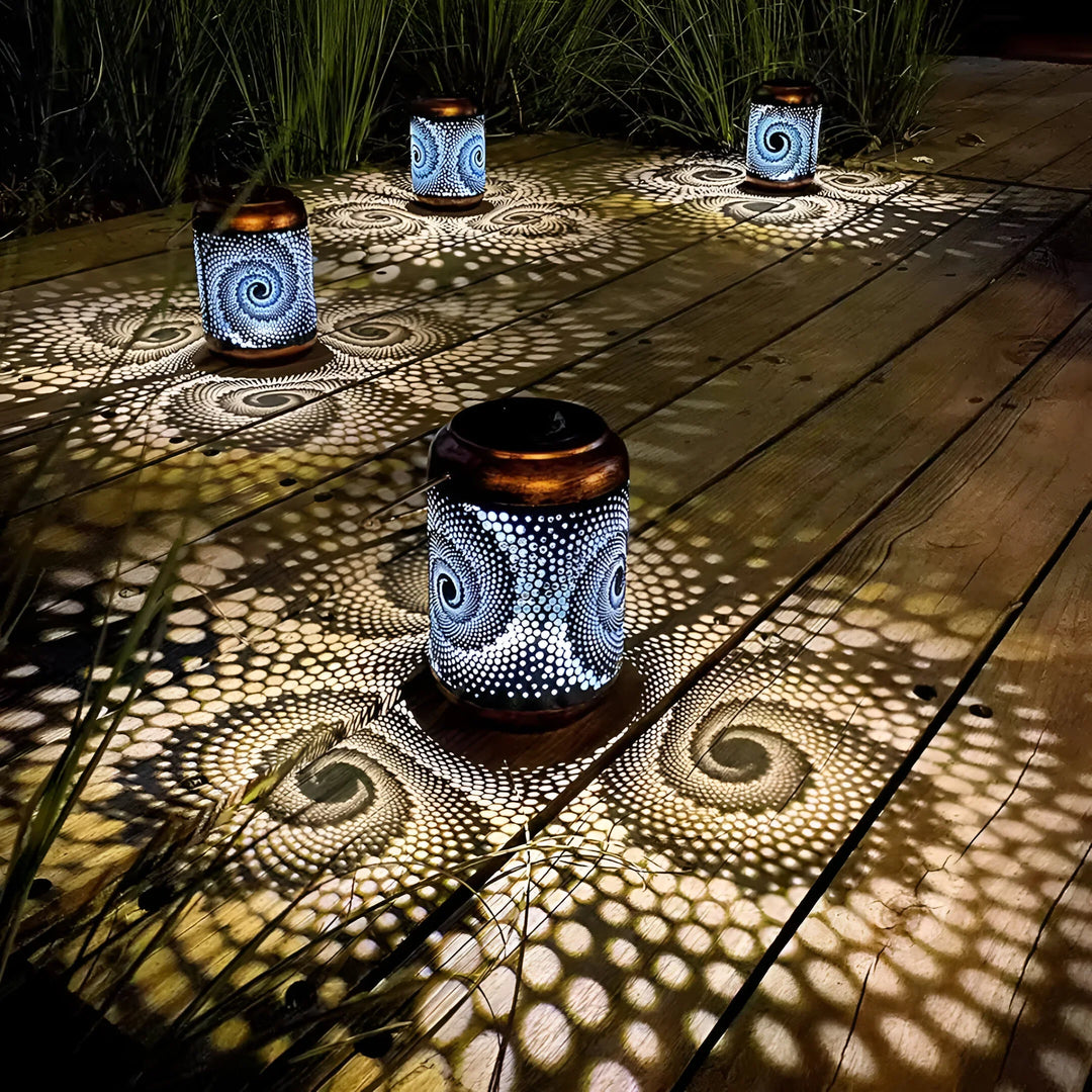 Solar Garden Light with Artistic Patterns for Outdoor Decor-Orizon Depot