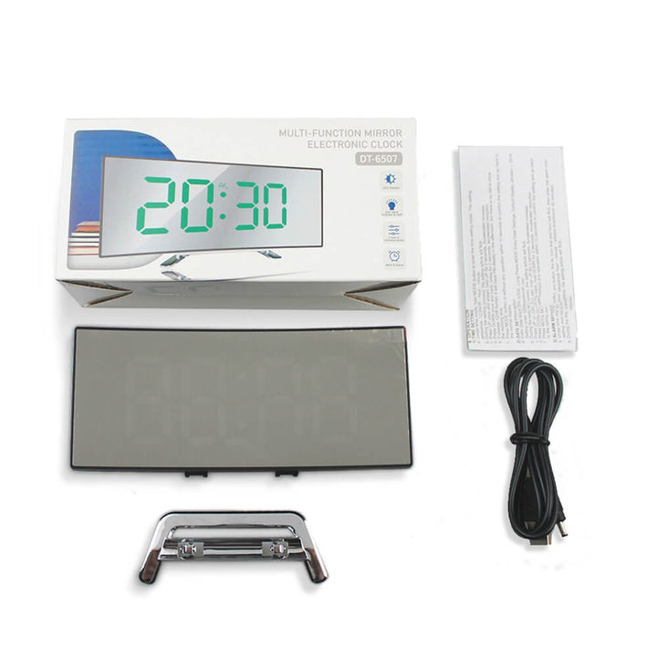Curved LED Digital Alarm Clock with Display and Snooze Function-Orizon Depot