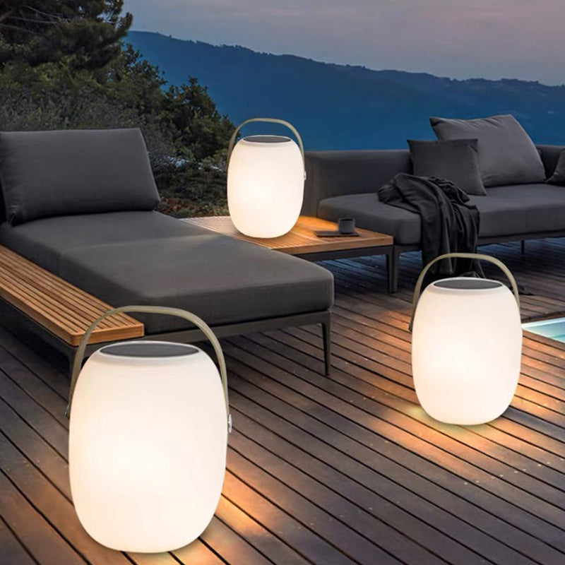 Solar PE Portable Basket LED Light Outdoor Waterproof Decorative Lamp