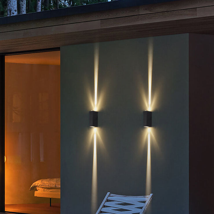 Modern Rectangular LED Outdoor Wall Sconce Light-Orizon Depot