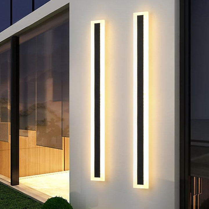 Minimalist Elongated Bar LED Wall Light Waterproof Acrylic Outdoor Fixture-Orizon Depot
