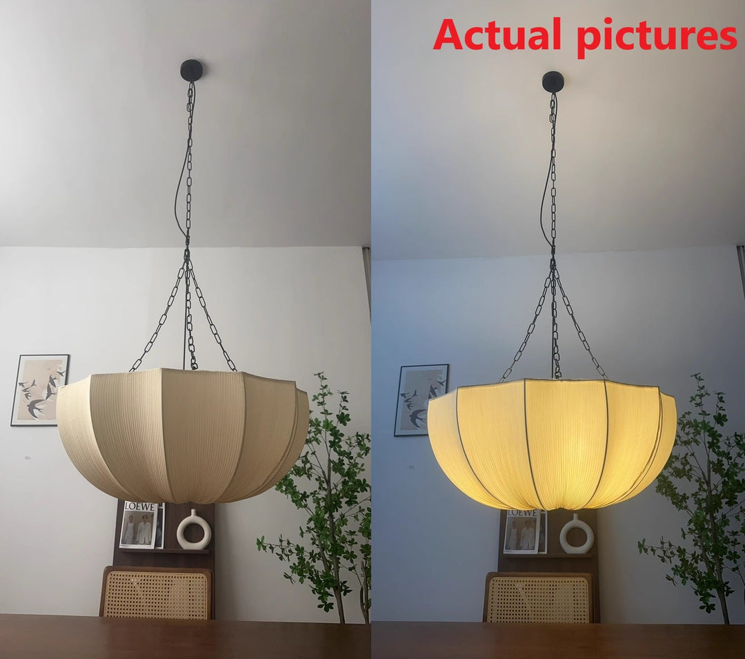 Traditional French Petal Fabric Shade 3/5-Light Dining Chandelier-Orizon Depot