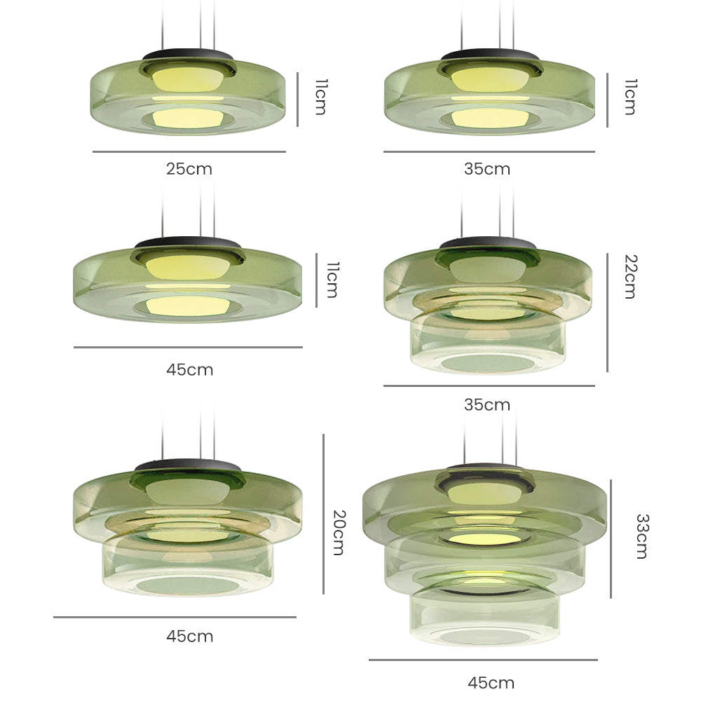 Bauhaus Style Glass Pendant Light | Modern Hanging Fixture