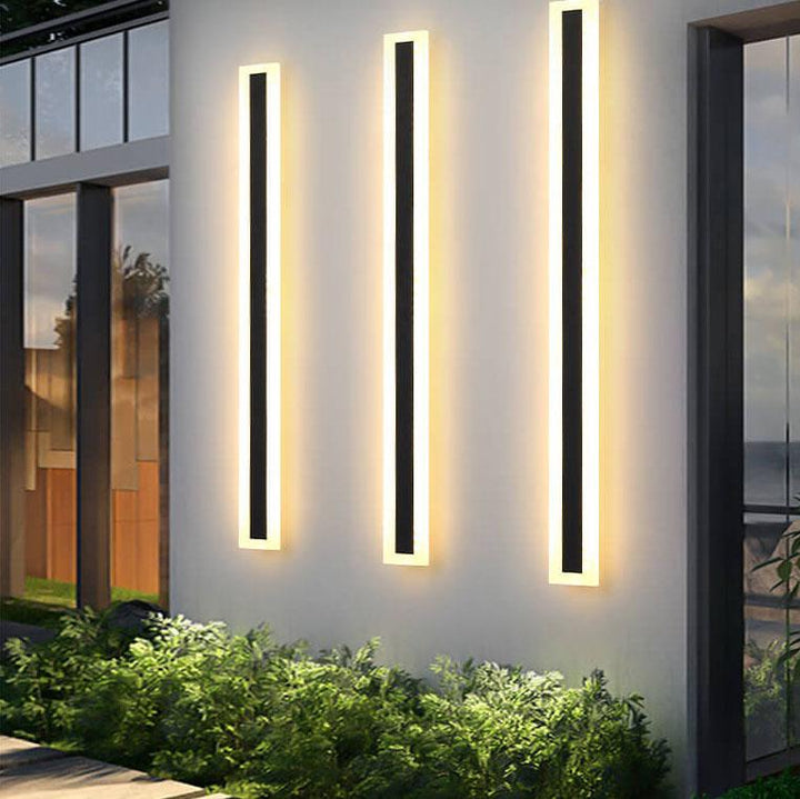 Minimalist Elongated Bar LED Wall Light Waterproof Acrylic Outdoor Fixture-Orizon Depot
