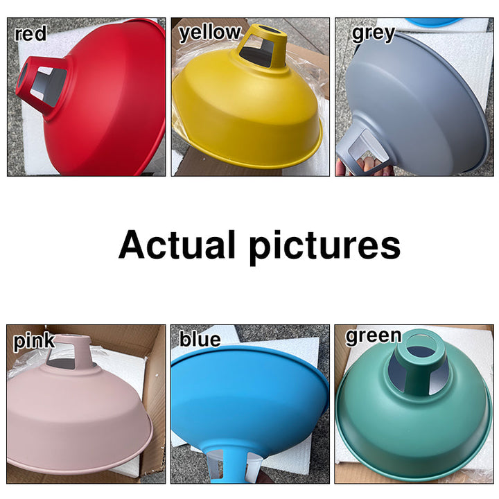 Industrial 1-Light Colorful Barn Shade Pendant Lamp-Orizon Depot