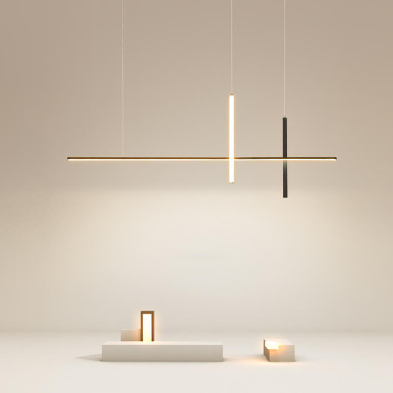 Minimalist Modern Long Linear LED Chandelier-Orizon Depot