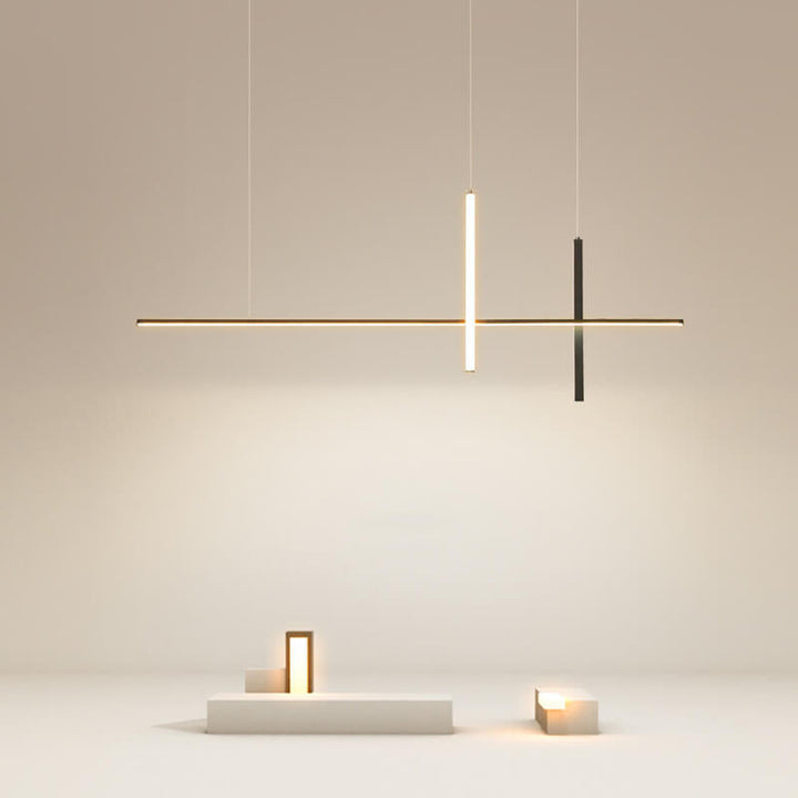 Minimalist Modern Long Linear LED Chandelier-Orizon Depot