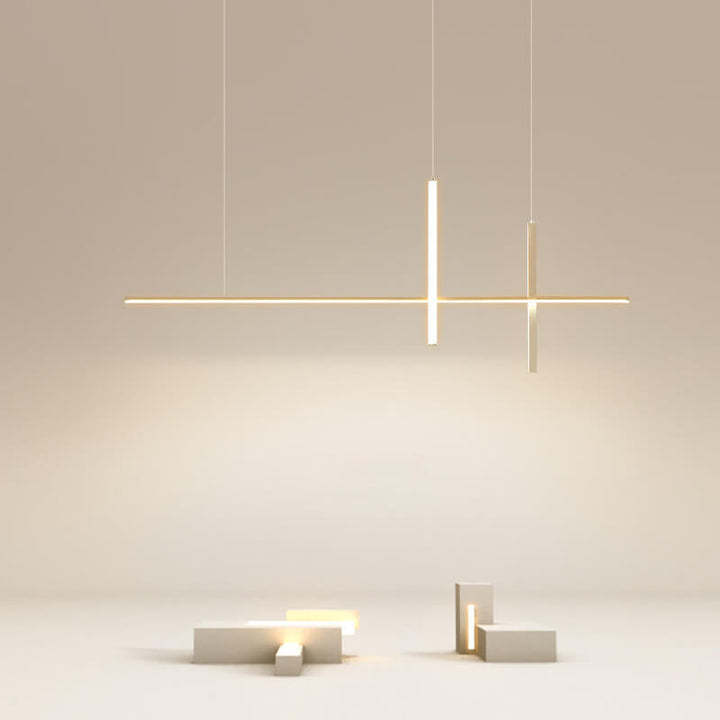 Minimalist Modern Long Linear LED Chandelier-Orizon Depot