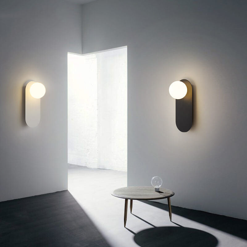 Nordic Style Glass Ring Base 1-Light Wall Sconce Lamp