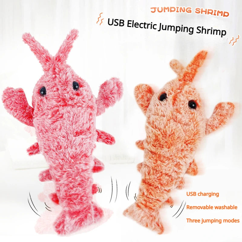 Interactive Electric Jumping Shrimp Toy for Pets