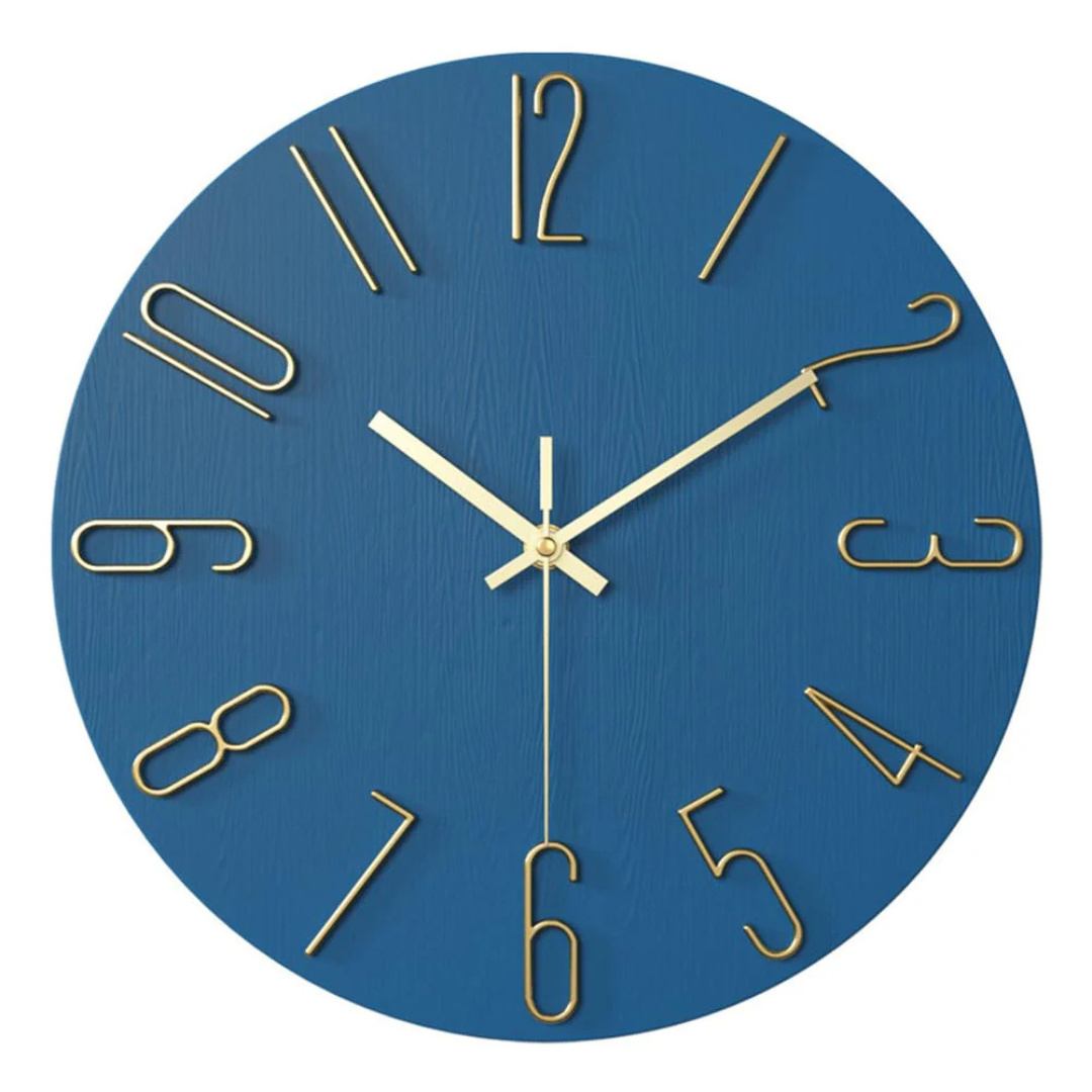 Modern Minimalist Wall Clock with Elegant Gold Design