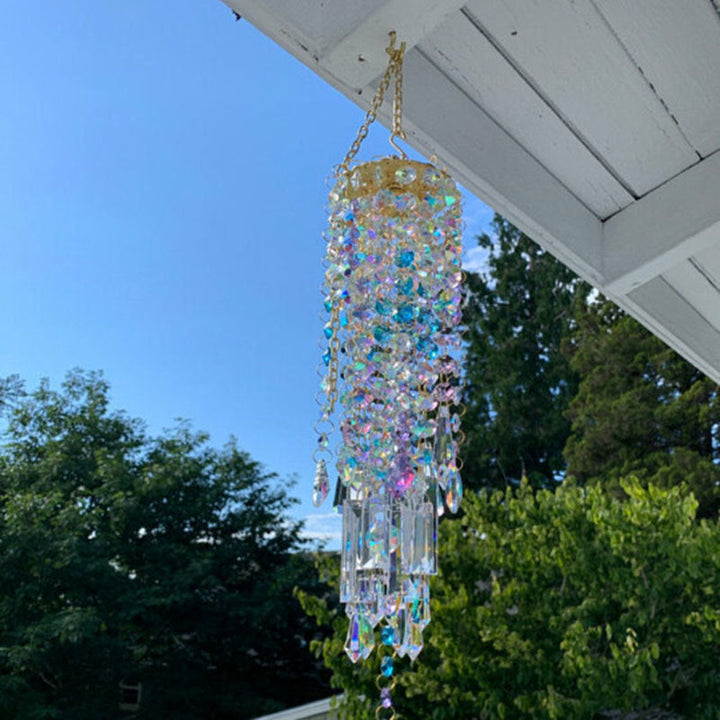 Aurora Crystal Glass Wind Chime for Home Decor and Relaxation-Orizon Depot